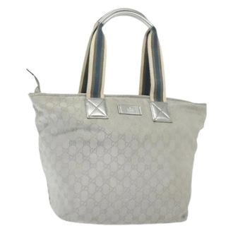 Gucci Pre-owned Canvas gucci-bags - Dames - Vintage Shopper - Grijs - ONE Size - Leer - Vintage