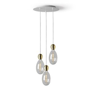 Daylight Italia L&aacute;mpara colgante de lat&oacute;n de 3 luces