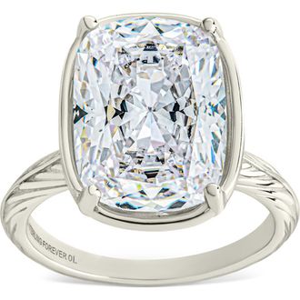 Sterling Forever Taylors Elongated Cubic Zirconia Ring in Silver at Nordstrom, Size 10