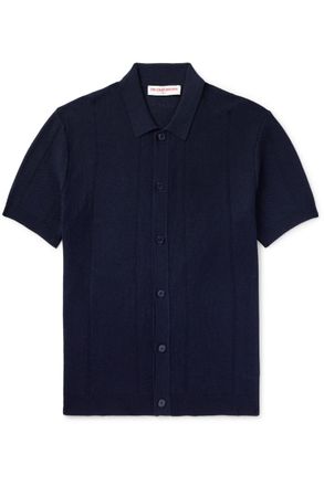 Orlebar Brown Tiernan Ribbed Cotton Polo Shirt