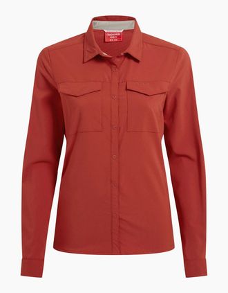 Craghoppers Womens Craghoppers Womens/Ladies NosiLife Pro III Nosilife Long-Sleeved Shirt - Cinnabar - Size: 16