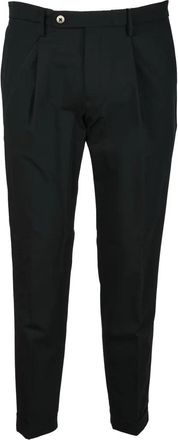 Michael Coal Bi-Stretch Trousers with Tapered Leg and Zip Closure