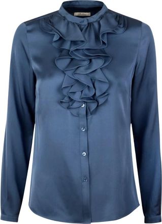 Stenstr&ouml;ms Marilyn Blouse - Dames - Blouses - Blauw - S - Katoen - Overhemden