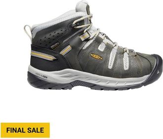 Keen Womens Flint Ii Mid-Cut Steel Toe Waterproof Hiking Boots In Magnet/vapor