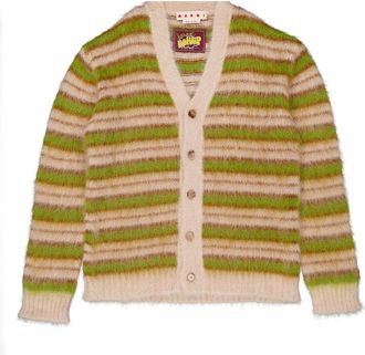 Marni V Neck Long-Sleeve Cardigan, Brand Size 48 ( US Size 38 )