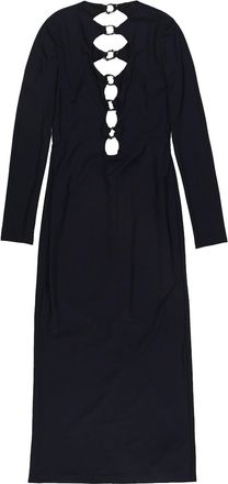 Burberry open-back Corrine dress - women - Polyimide/Polyester/Spandex/Elastane/Polyimide/Aluminium/Copper/Zinc - 4 - Black
