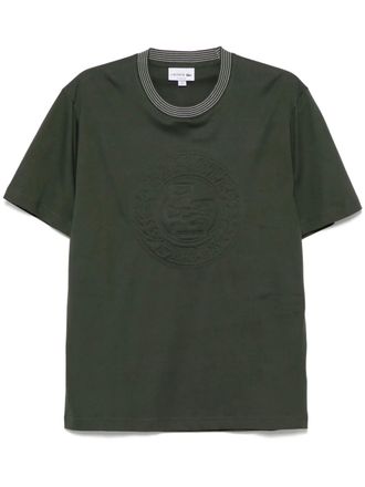 Lacoste T-shirt in cotone con ricamo - Verde