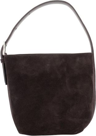 Toteme Kleine Tote met Riem van Su&egrave;de - Dames - Schoudertassen - Bruin - ONE Size - Su&egrave;de - Tassen