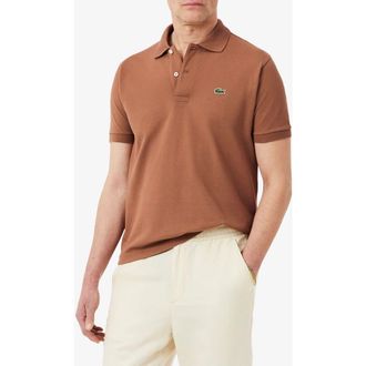 Lacoste Regular Fit Piqu&eacute; Polo in Pecan at Nordstrom, Size 4
