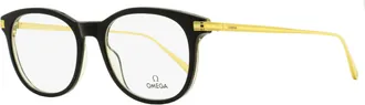 Omega OM5013 Pantos Acetate Eyeglasses - Black