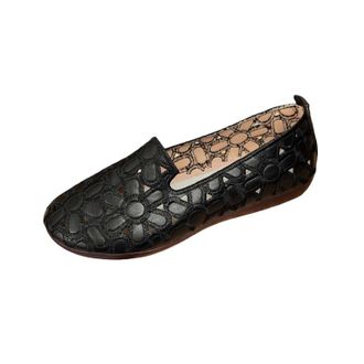 Generic Womens Flat Shoes Wide Width Ballet Shoes Round Toe Solid Color Classic Stylish Breathable Comfortable Casual Ballet Flat Parties Work Black