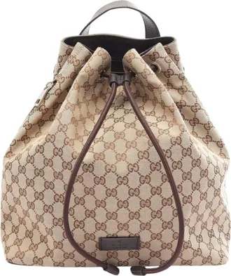 Gucci Pre-owned Gucci GG Canvas Drawstring Backpack Unisex 64R2P724O2RXU0ZQ
