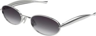Bottega Veneta Zonnebril - unisex - Zonnebrillen - Grijs - 57 MM - Nylon - Accessoires