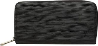 Louis Vuitton Pre-owned Long Wallet - Dames - Vintage Accessoires - Zwart - ONE Size - Leer - Vintage