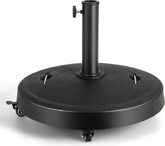 Costway Costway Soporte Sombrilla Terraza Exterior Apto 38mm 48mm, Base Para Sombrilla De 23kg Con Ruedas, Resina, &Oslash;52 X 41,5 Cm, Pie Sombrilla Jardin Terraza