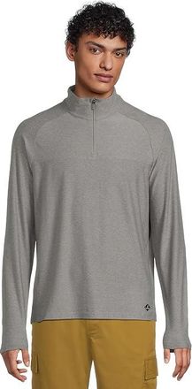 Prana Altitude Tracker LT 1/4 Zip Mens Sweatshirt Medium Heather Grey : 2XL, Elastane/Polyester