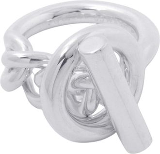 Herm&egrave;s Silver 925 Band Ring (Pre-Owned)