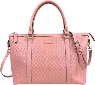 Gucci Pre-owned Handbags, female, Pink, Size: ONE SIZE Pre-owned Leather Handbag