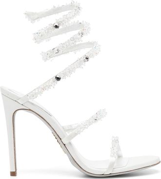 Rene Caovilla 105mm Cinderella sandals - White