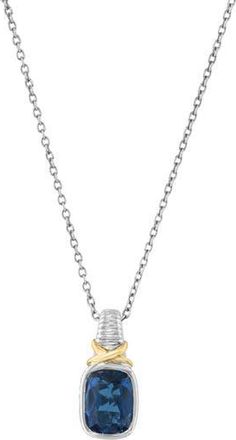 Effy Sterling Silver London Blue Topaz Pendant Necklace at Nordstrom Rack, Size 18