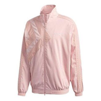 adidas originals logo Printing Stand Collar Sports Jacket Pink GL6158