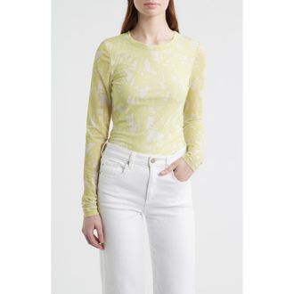 Rag & Bone Yana Tie Dye Long Sleeve T-Shirt in Endive at Nordstrom, Size Xx-Small