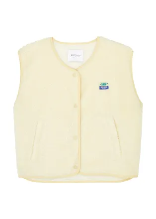American Vintage Hoktown Fleece Gilet - Cream - M/L (UK14 / L)