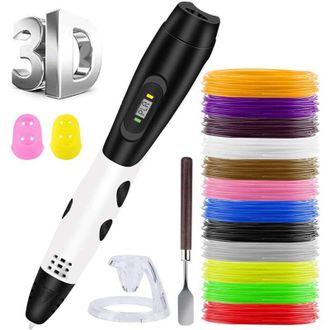 OEM Kit De Bol&iacute;grafo 3d: Bol&iacute;grafo 3d + Filamento Pla, Bol&iacute;grafos 3d Con Pantalla Lcd + 12 Colores De Filamento 3d De 1,75 Mm - Total 120 Pies, Regalo Diy