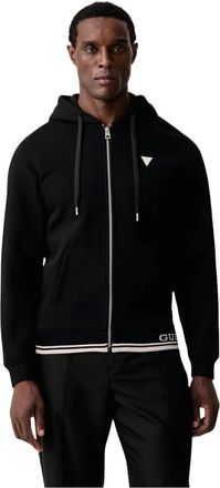 Guess Zip-through hoodie - Heren - Sweatshirts & Hoodies - Zwart - Maat: 2XL Katoen