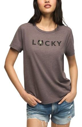 Lucky Brand Lucky Horseshoe Appliqu&eacute; T-Shirt in Rabbit at Nordstrom, Size X-Large