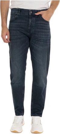 HUGO BOSS Stone Washed Denim Jeans met Stretch - Heren - Slim Fit Jeans - Blauw - W34 - Denim - Jeans