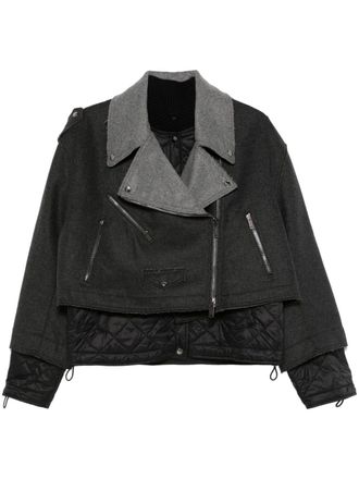 Iceberg Giacca biker a doppio strato - Grigio