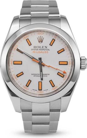 Rolex Pre-owned Rolex Milgauss Automatic Chronometer White Dial Mens Watch 116400 WSO