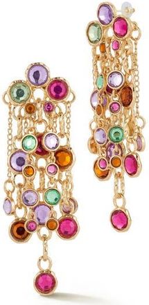 Sphera Milano Crystal Chain Drop Statement Earrings in Gold at Nordstrom Rack