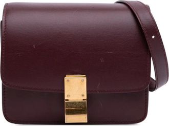 Celine Pre-owned Shoulder Bags, female, Red, Size: ONE SIZE Pre-owned Elegant Shoulder Bag with Adjustable Strap & Metallic Closure