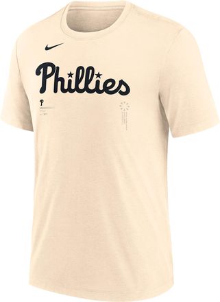 Nike Philadelphia Phillies Wordmark Nike Mens MLB T-Shirt in Brown | NJFD15APP-F4H