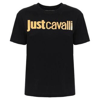 Just Cavalli T-Shirts, female, Black, Size: XS Stylish T-shirts and Polos Collection