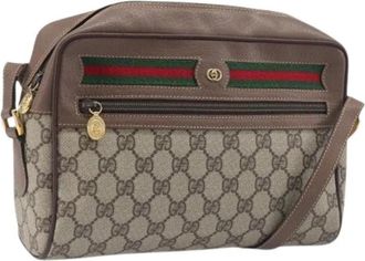 Gucci Pre-owned Vintage GG Schoudertas - Dames - Vintage Schoudertas - Beige - ONE Size - Leer - Vintage