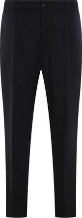 Moncler Blauwe Logo Patch Broek - Heren - Slim Fit Broeken - Blauw - S - Broeken