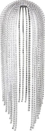 Area Fringe Crystal Headband in Clear Crystal/Silver at Nordstrom