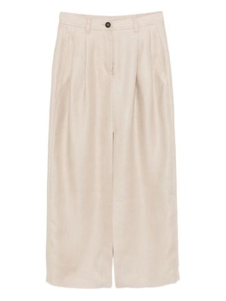 Brunello Cucinelli linen maxi skirt - Beige
