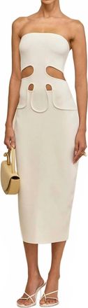 Cult Gaia Womens Brunelo Knit Dress In Off White