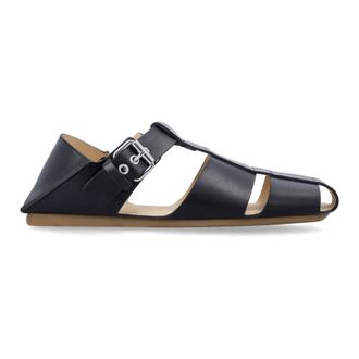 Christophe Lemaire Flat Sandals, male, Black, Size: 11 US Fisherman Slip On Sandal