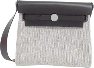 Herm&egrave;s Pre-owned Vintage Toile H Schoudertas - Dames - Vintage Schoudertas - Beige - ONE Size - Vintage
