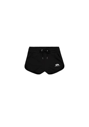 Alpha Industries Sweatshorts ALPHA INDUSTRIES Basic Short SL W, Damen, Gr. XS, Normalgr&ouml;ssen, schwarz, Obermaterial: 80% Baumwolle, 20% Polyester, Hosen Sweatshorts