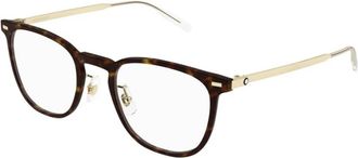 Montblanc Squared Optical Frame - Heren - Brillen - Bruin - 51 MM - Accessoires
