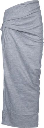 Entire studios Asymmetrische Maxi Rok - Dames - Maxi Rokken - Grijs - S - Wol - Rokken