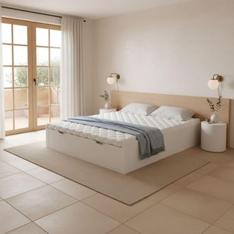 Colch&oacute;n Morfeo Canap&eacute; abatible blanco con tiradores embutidos, 150x210 cm