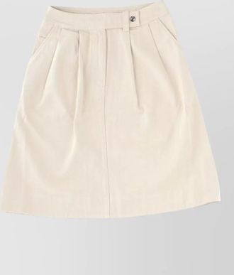 Margaret Howell cotton wool pleated midi skirt