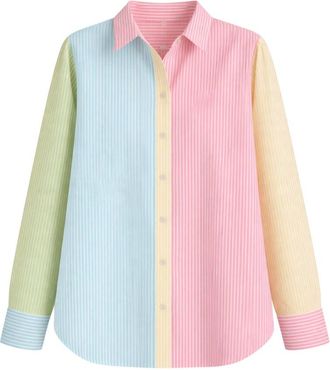 MC2 Saint Barth Cristal Seersucker Multicolor Striped Shirt